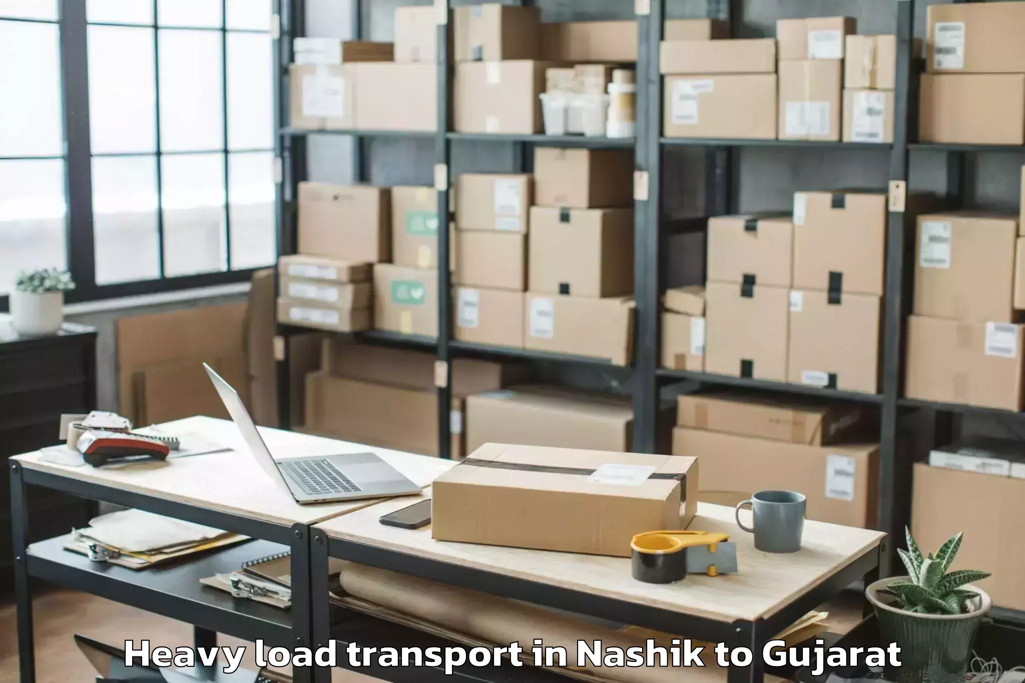 Affordable Nashik to Gadhada Heavy Load Transport